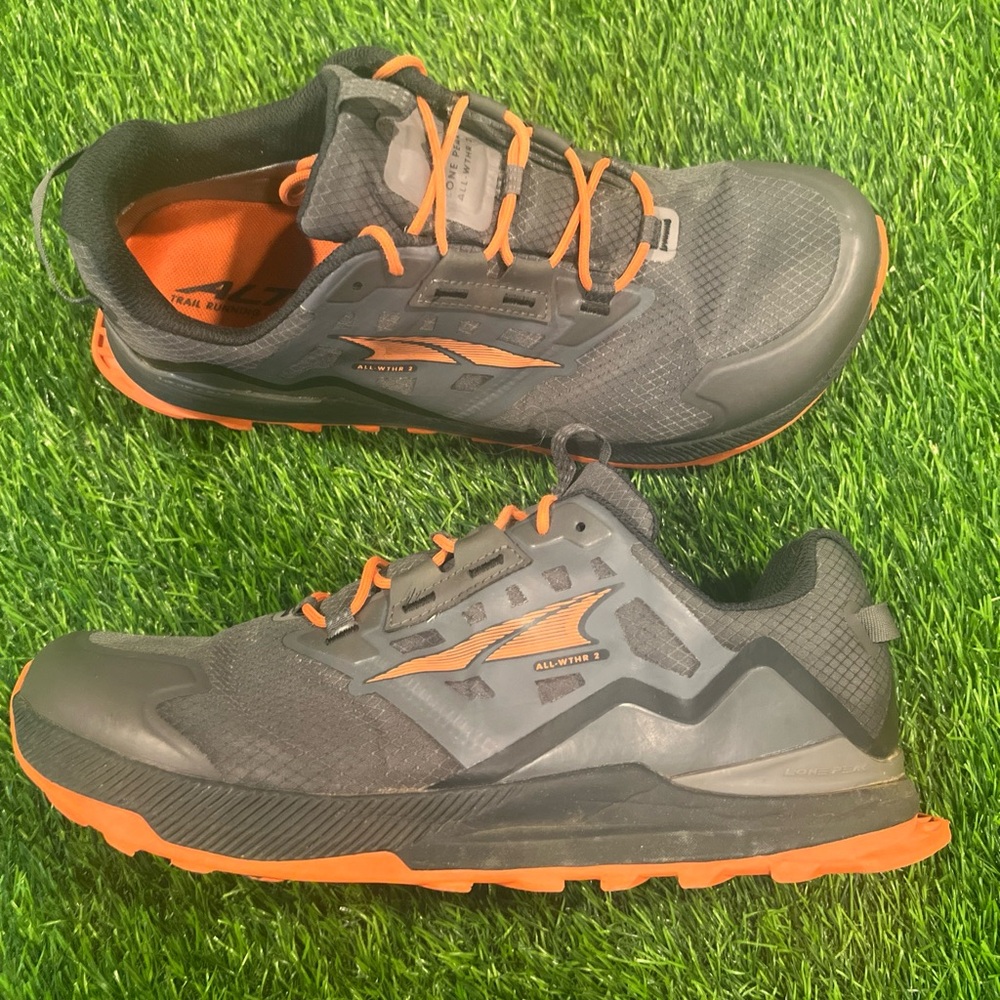 Atlas Lone Peak All Weather 2 men’s sz 11 Gray Orange Athletic Shoes